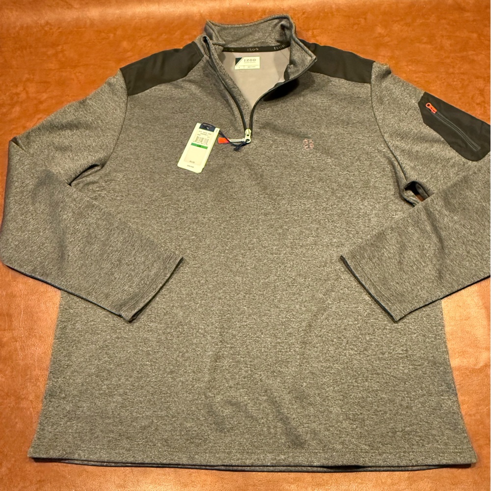Izod PerformX Mens Pullover Quarter Zip Jacket, New With Tags, size Large